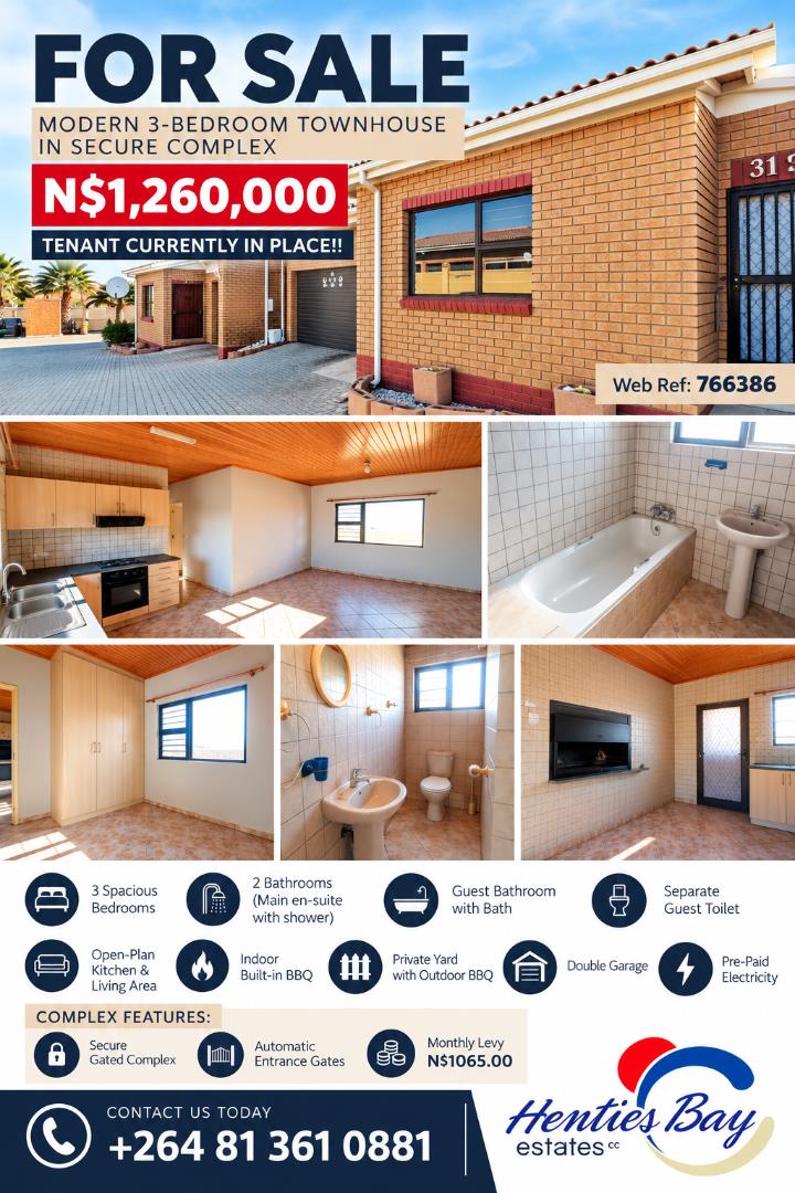 3 Bedroom Townhouse for Sale - Erongo